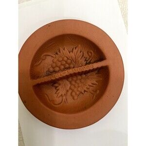 Vintage GOURMET TOPF TERRACOTTA CHIP & DIP PLATE Larger Than 6''